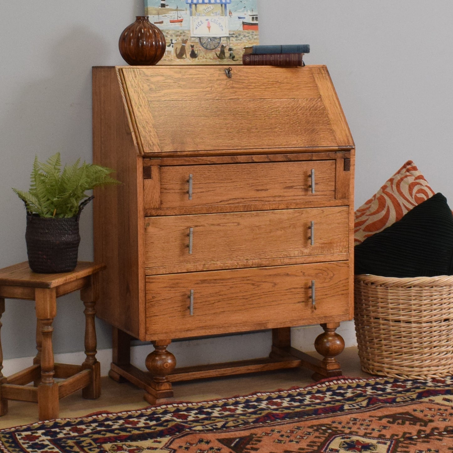Restored Oak Bureau