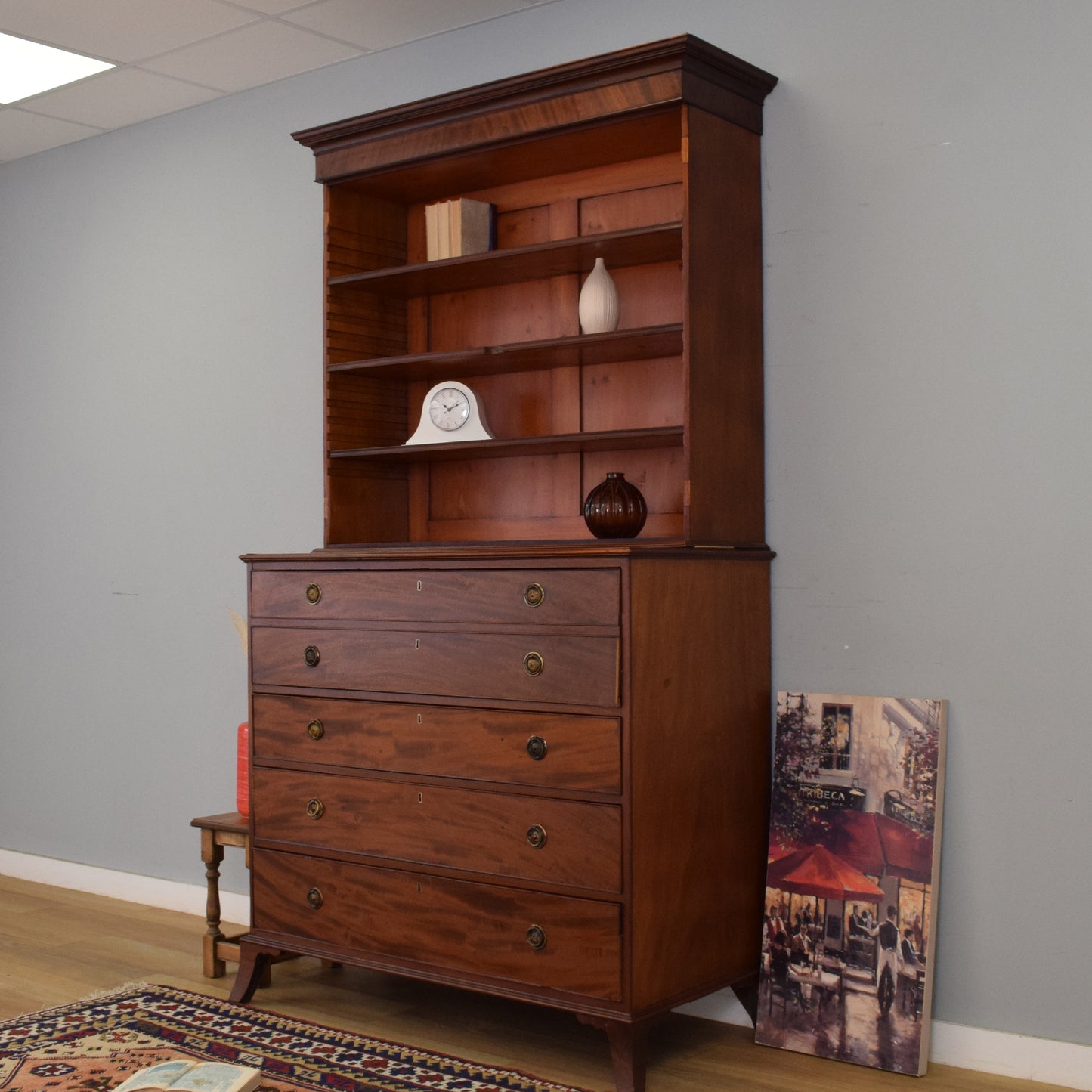 Mahogany Secretaire Bookcase