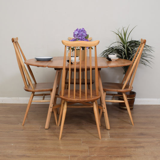 Ercol Drop-Leaf Table & Four Chairs