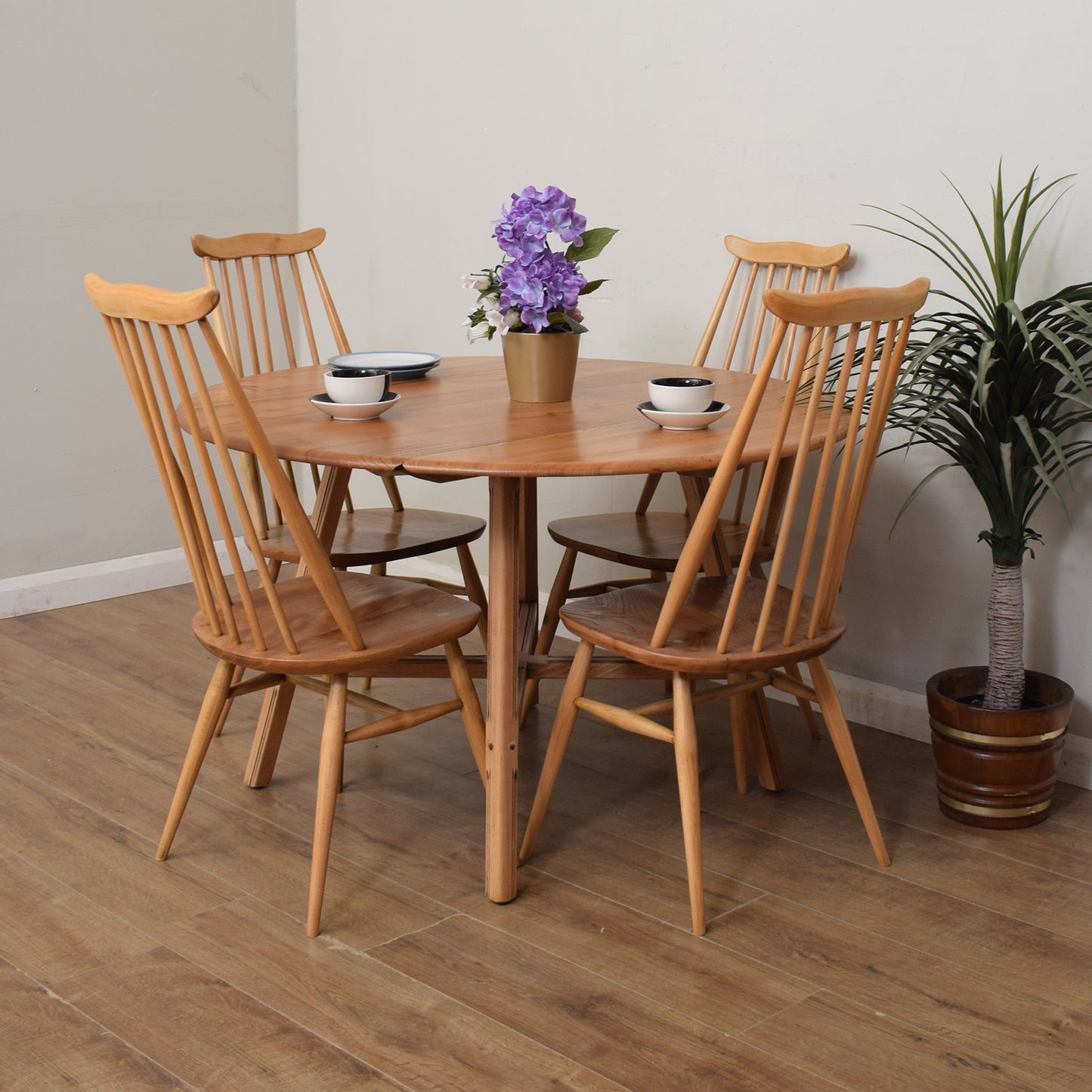 Ercol Drop-Leaf Table & Four Chairs