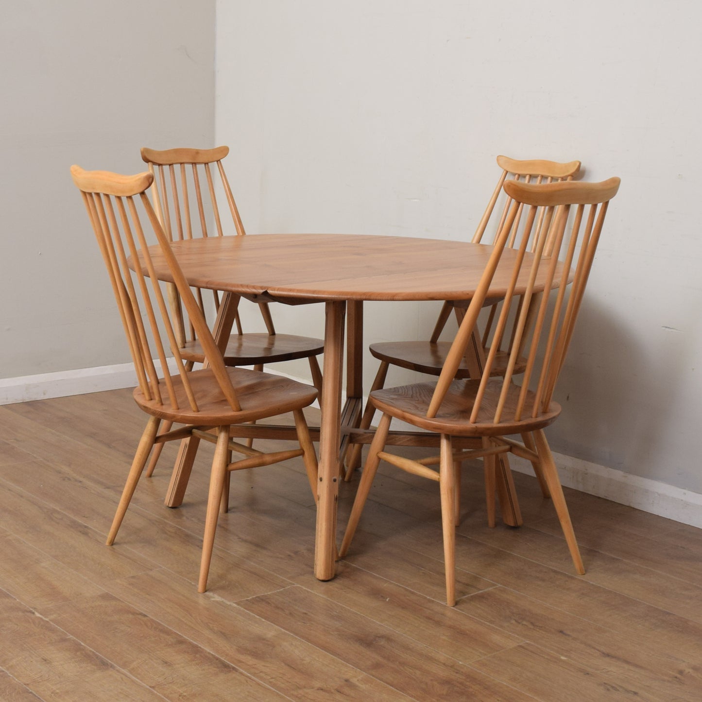 Ercol Drop-Leaf Table & Four Chairs