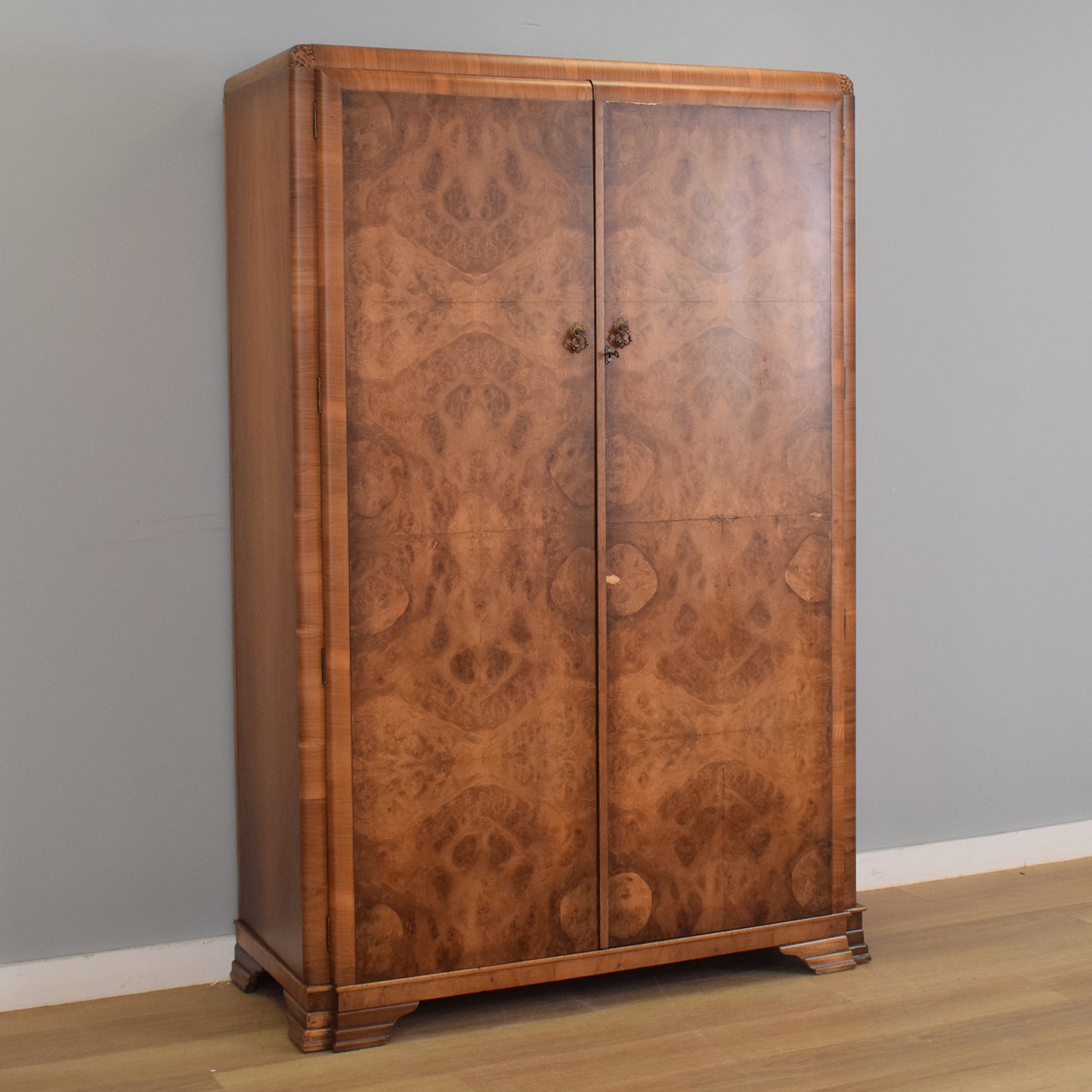 Walnut Burr Veneer Wardrobe