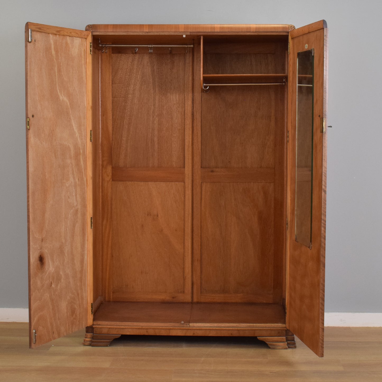 Walnut Burr Veneer Wardrobe