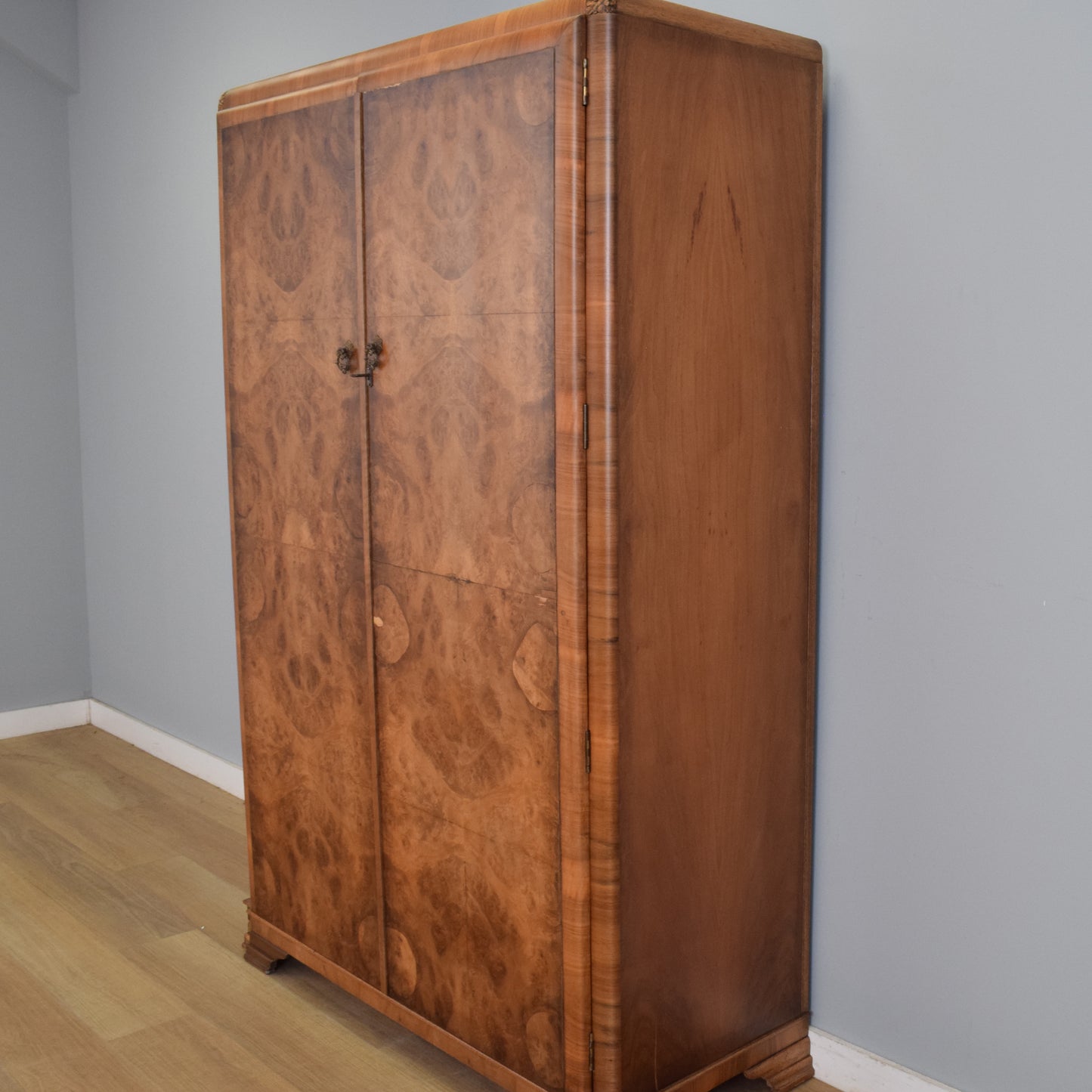 Walnut Burr Veneer Wardrobe