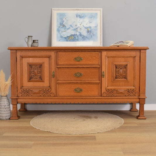 Large Carved Oak Sideboard