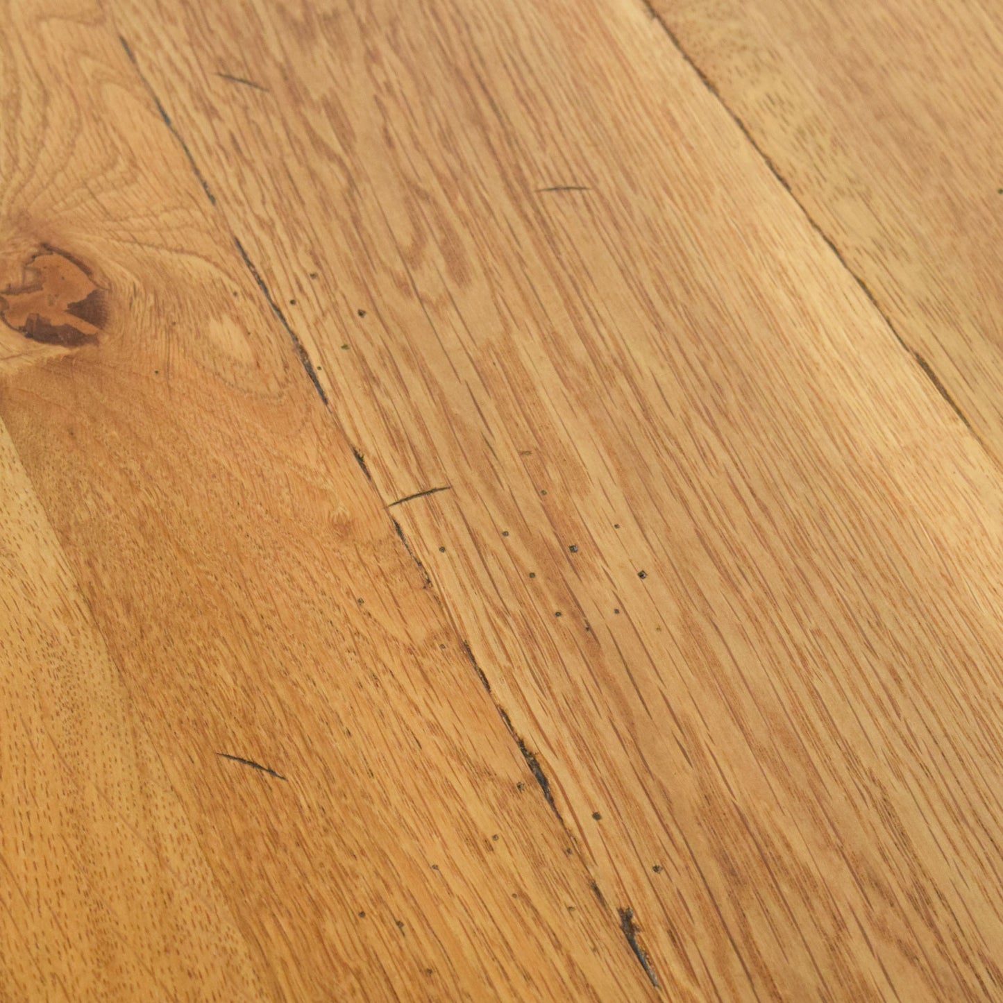 Solid Oak Draw Leaf Table and Six Chairs