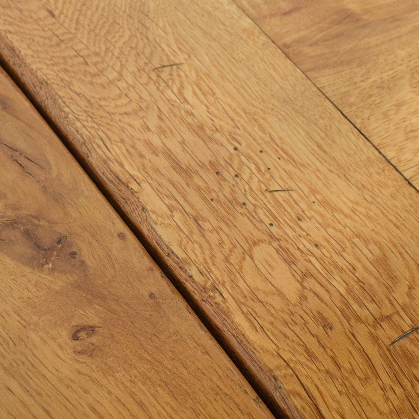 Solid Oak Draw Leaf Table and Six Chairs