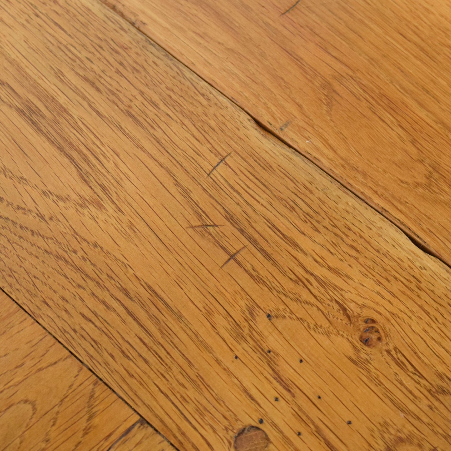 Solid Oak Draw Leaf Table and Six Chairs