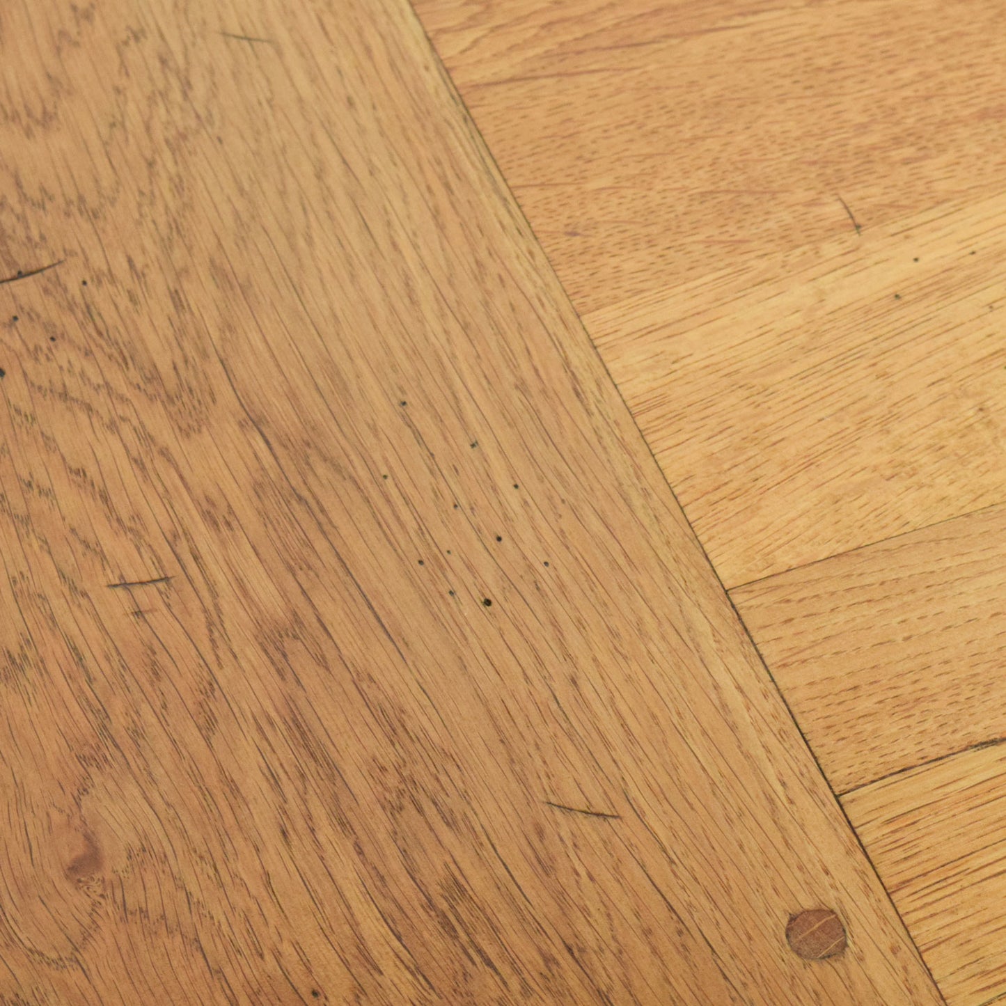 Solid Oak Draw Leaf Table and Six Chairs