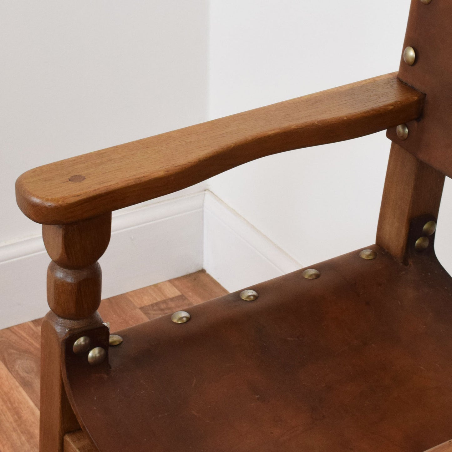 Solid Oak Draw Leaf Table and Six Chairs