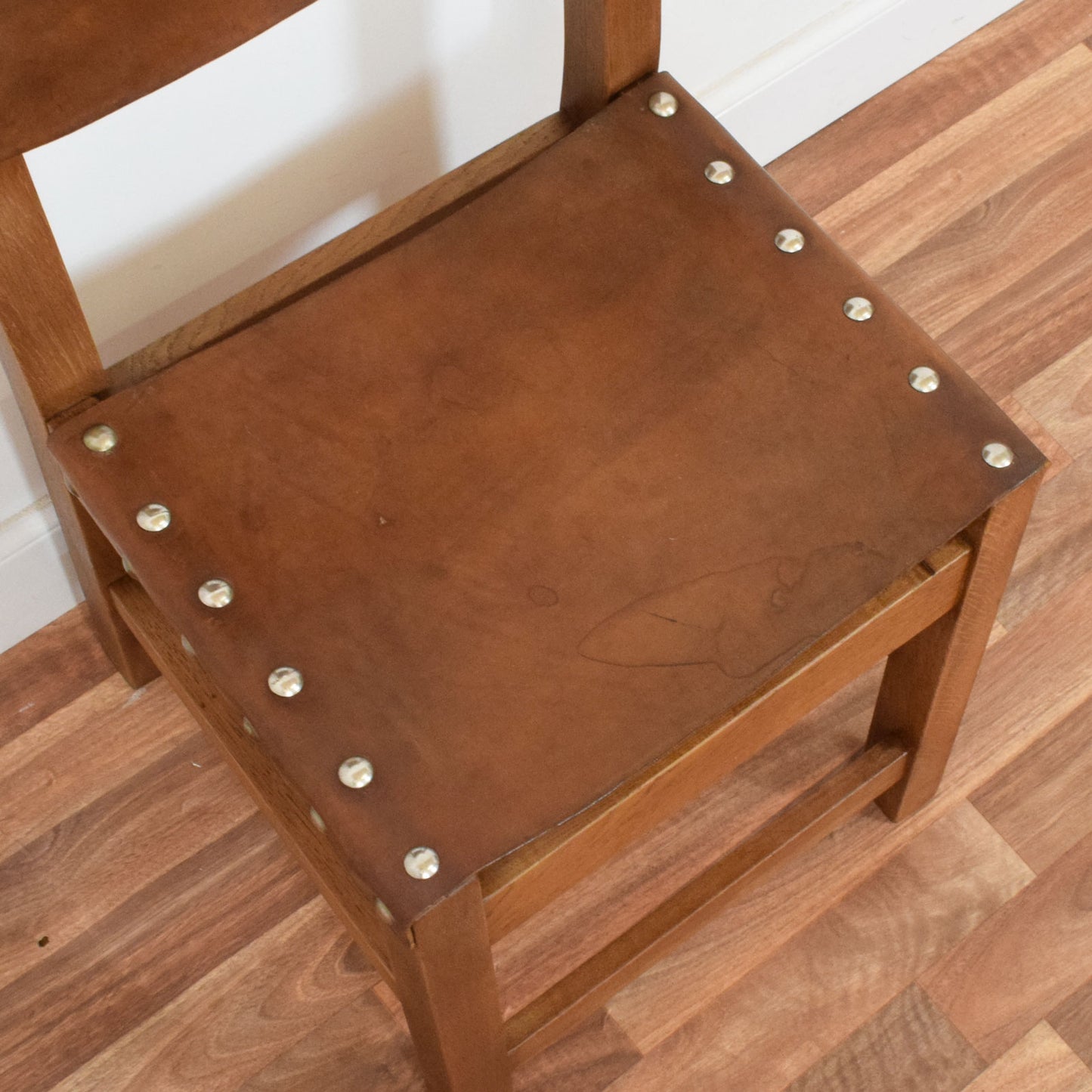 Solid Oak Draw Leaf Table and Six Chairs
