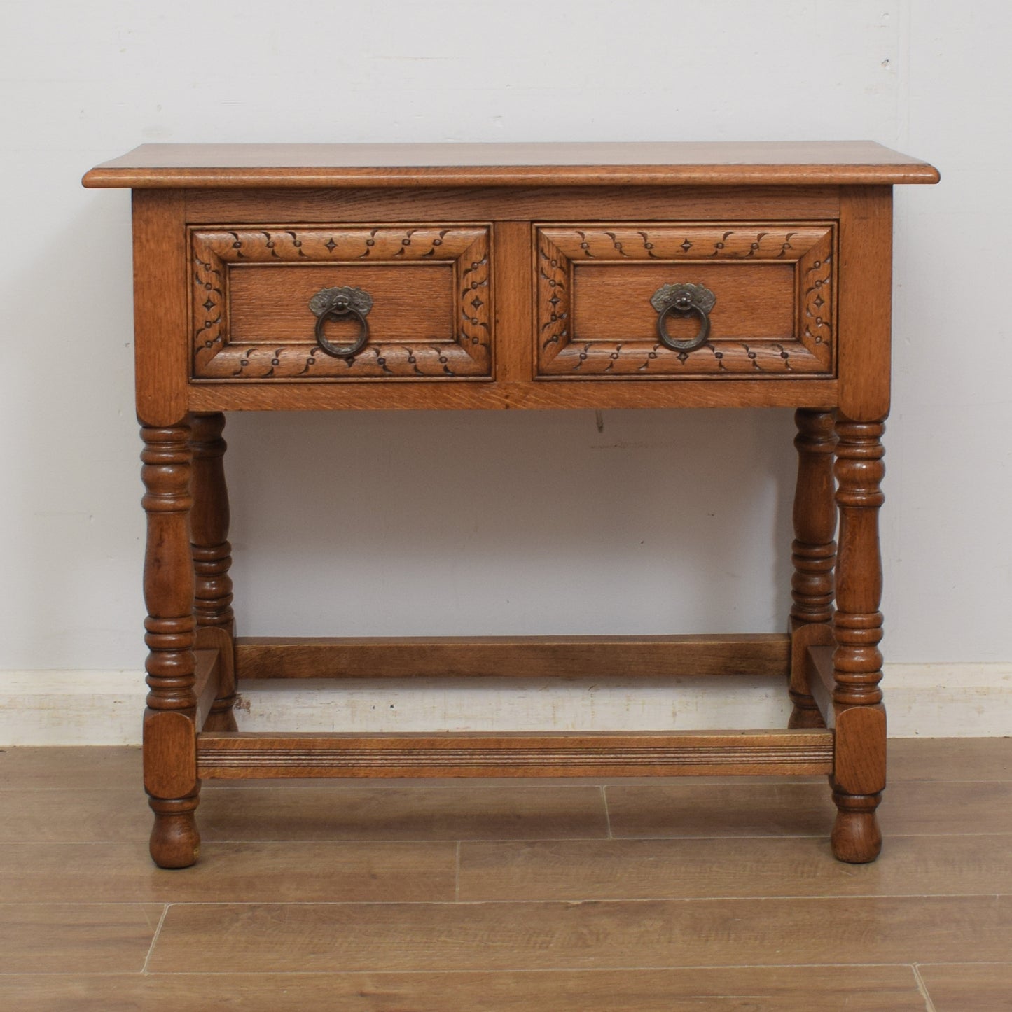Restored Oak Console Table
