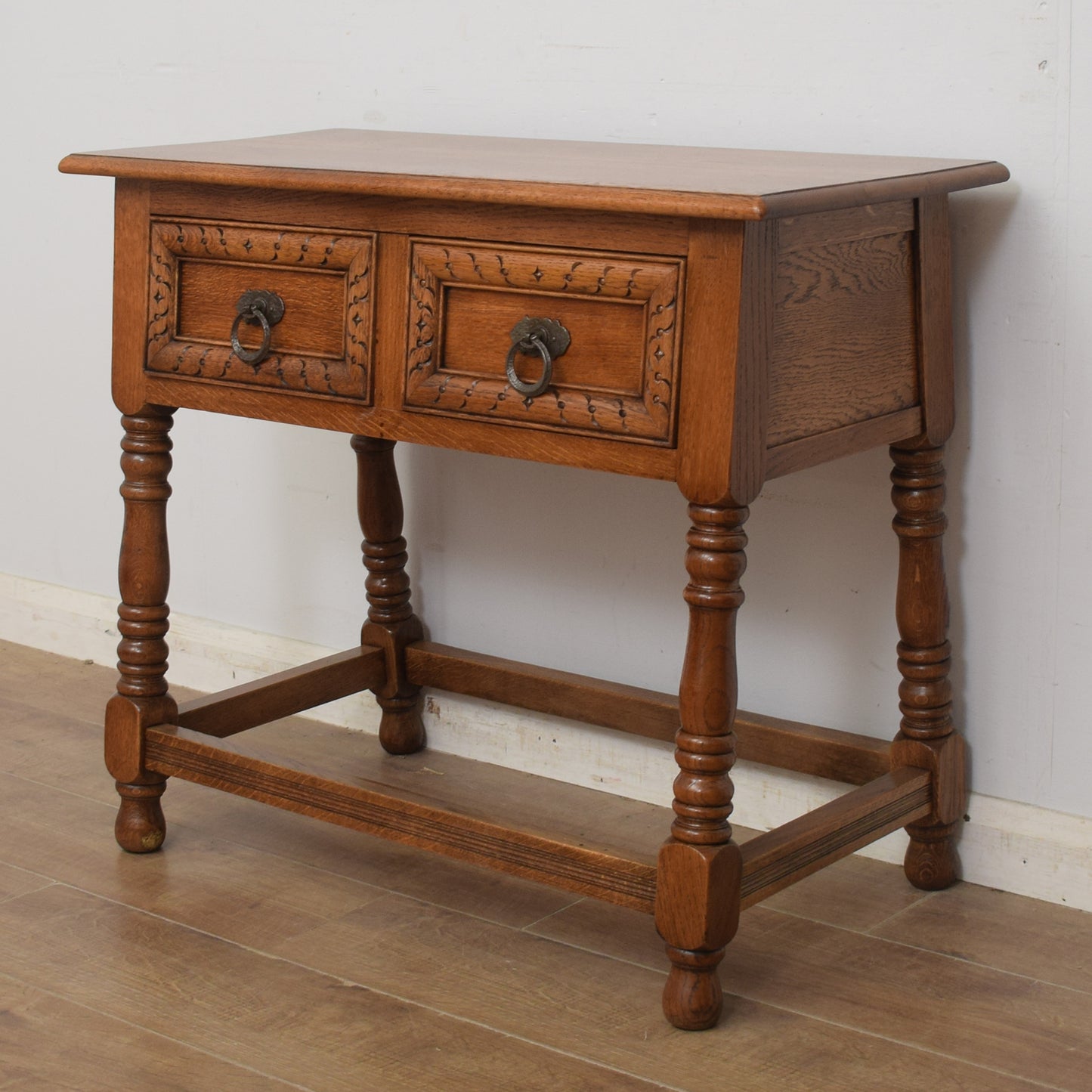 Restored Oak Console Table