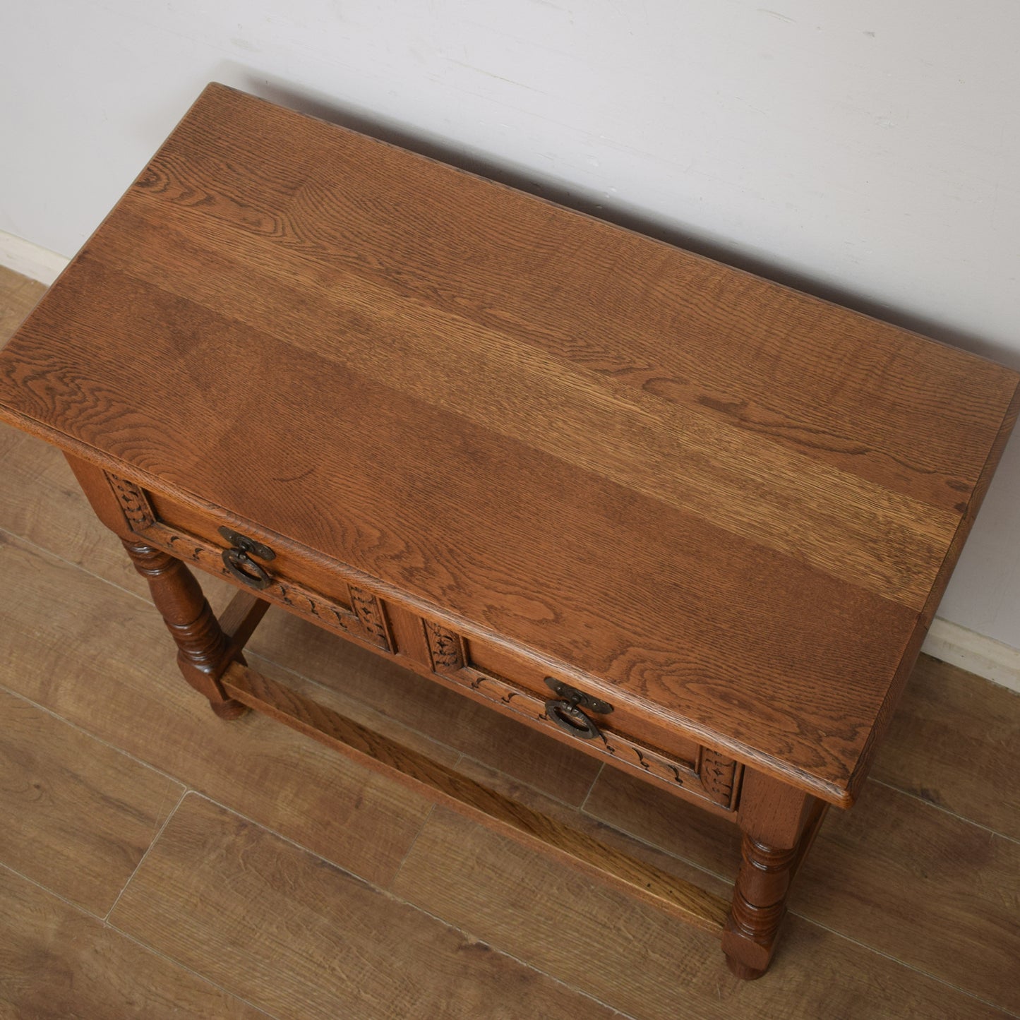 Restored Oak Console Table