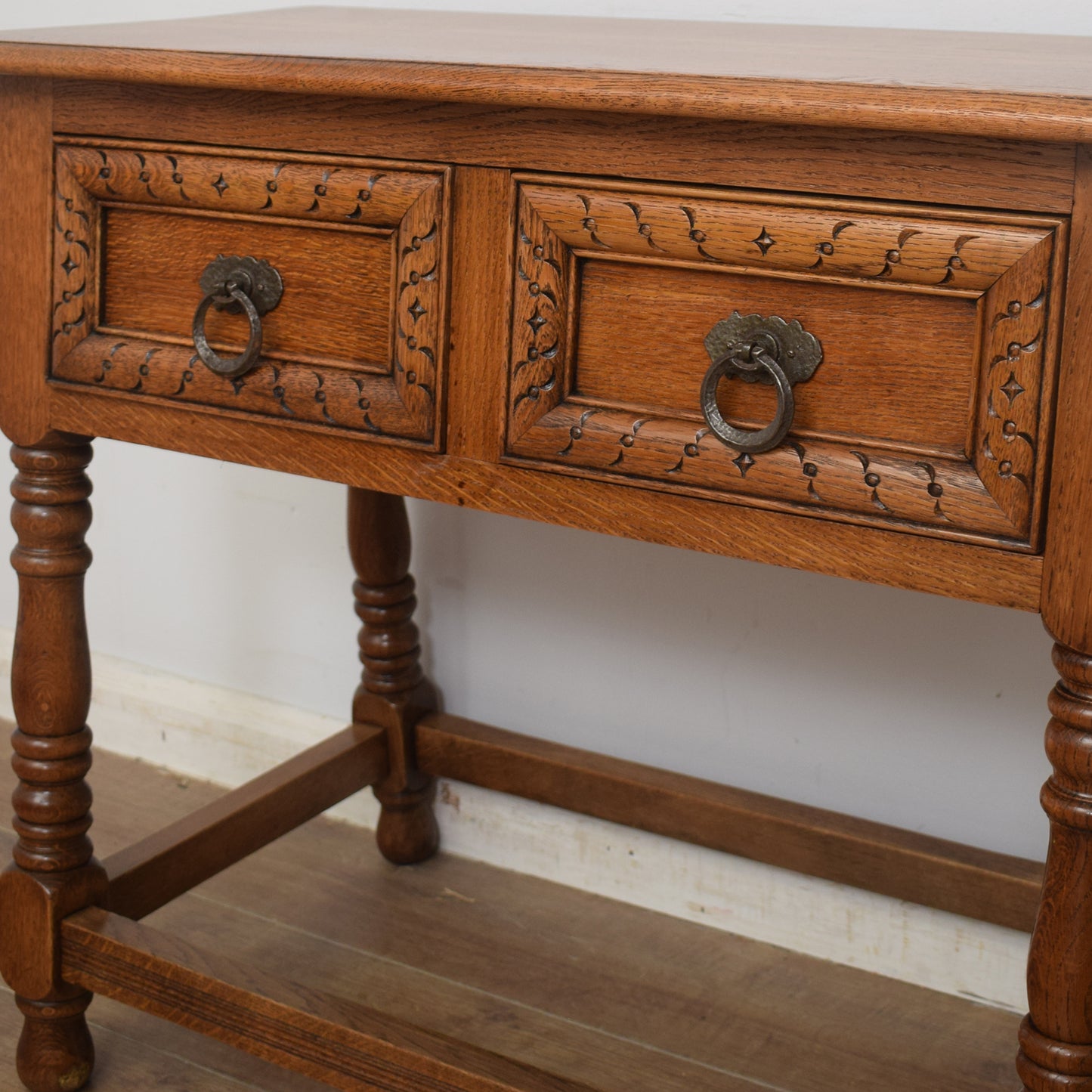 Restored Oak Console Table