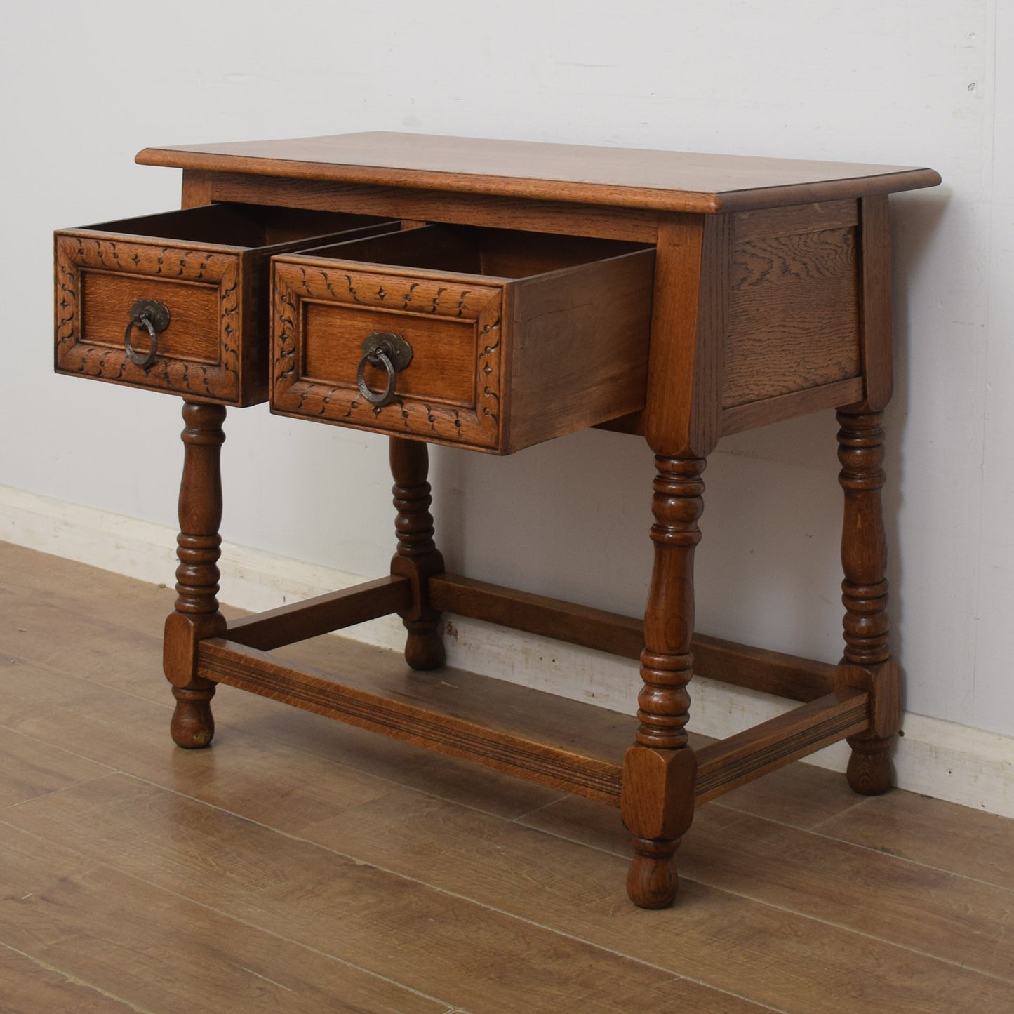 Restored Oak Console Table