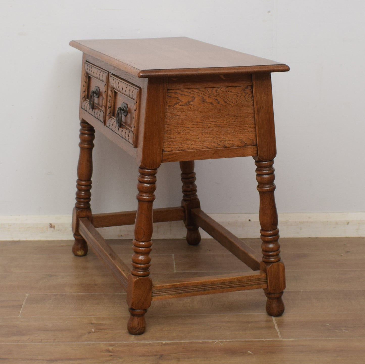 Restored Oak Console Table