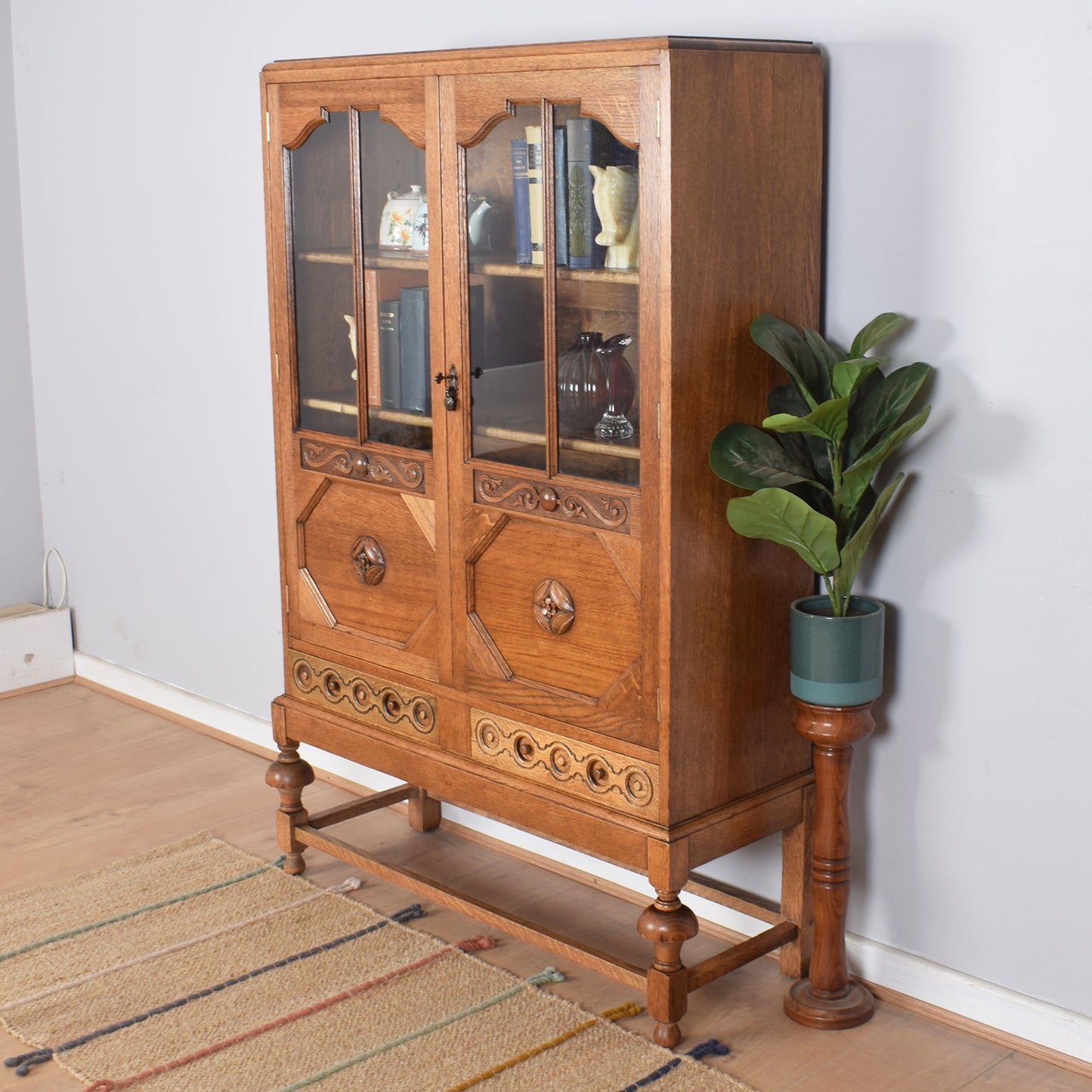 Oak Display Cabinet