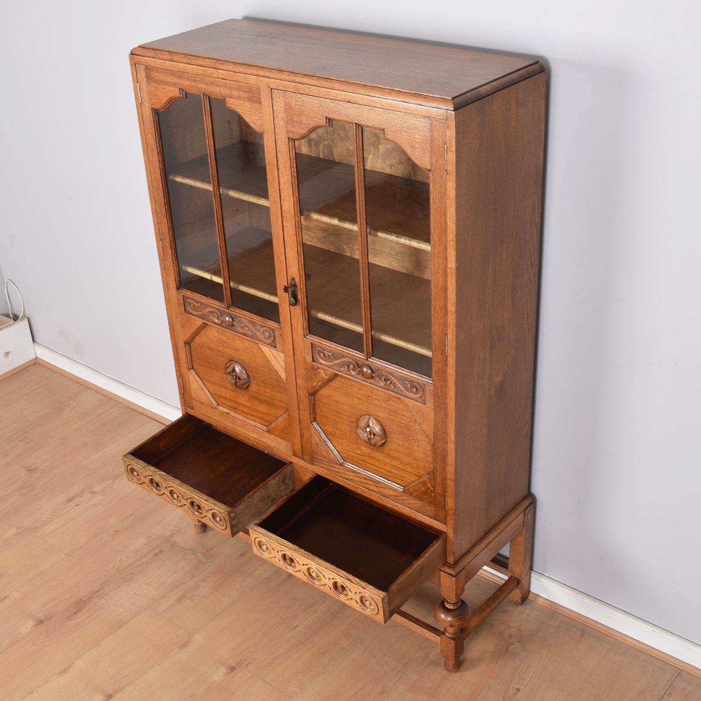 Oak Display Cabinet