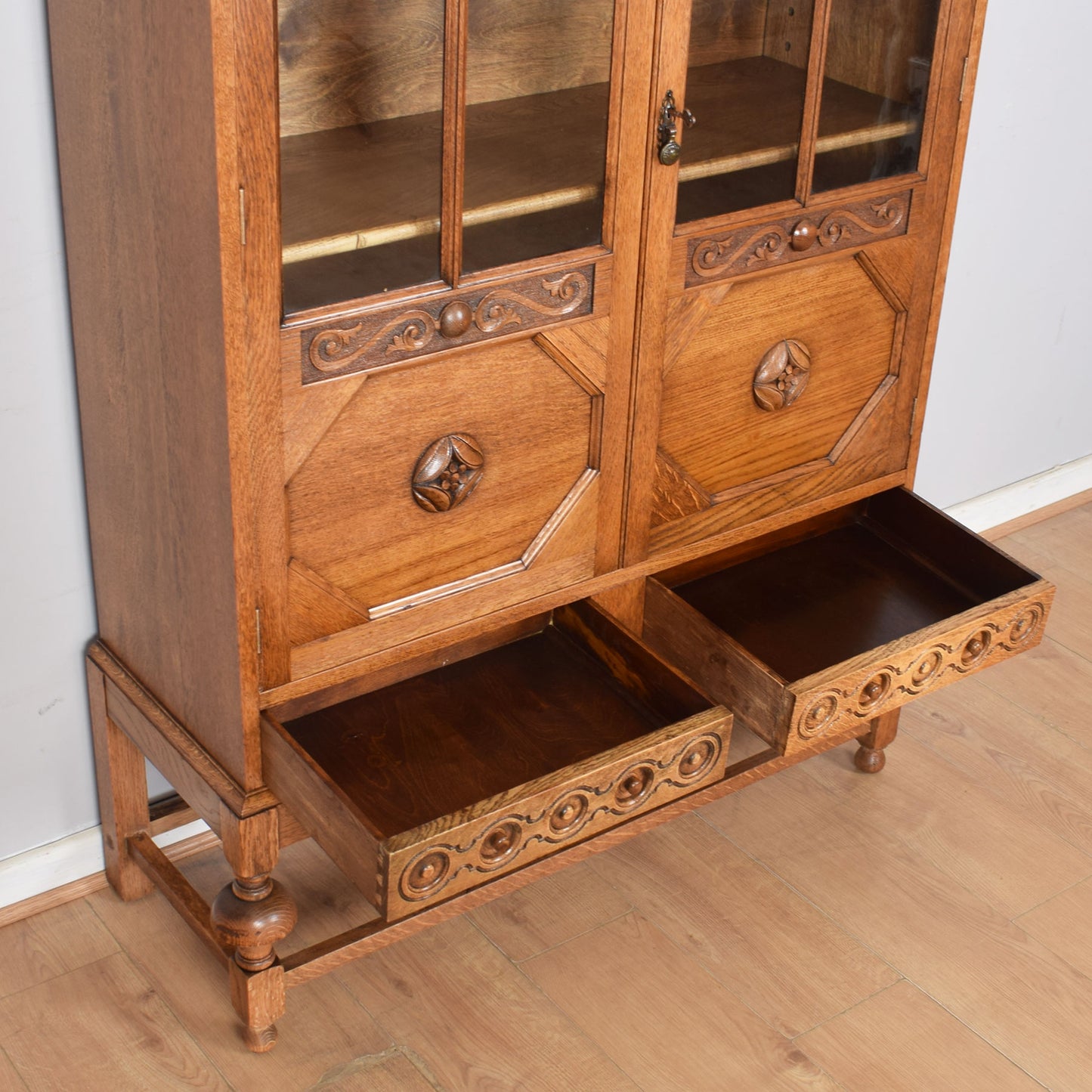 Oak Display Cabinet