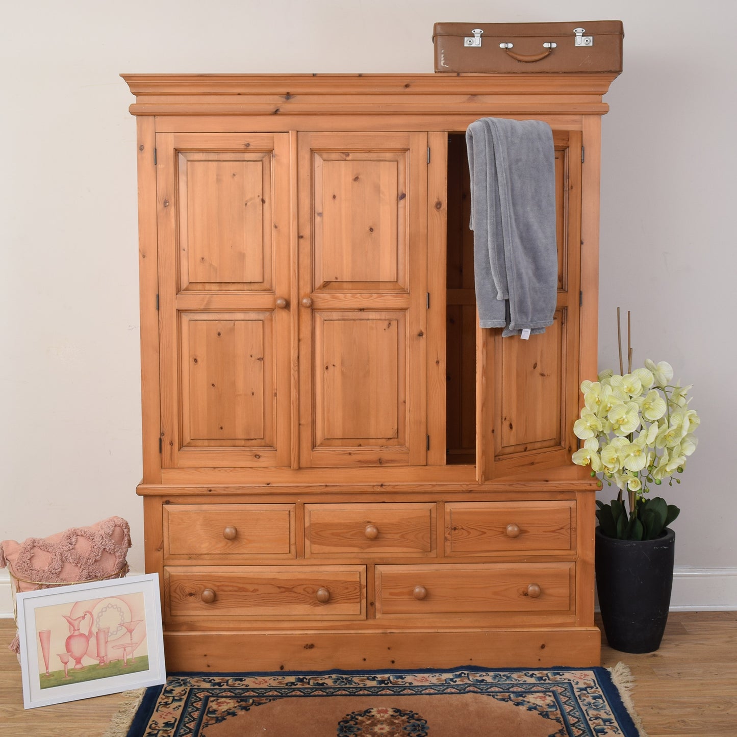 Pine Triple Wardrobe