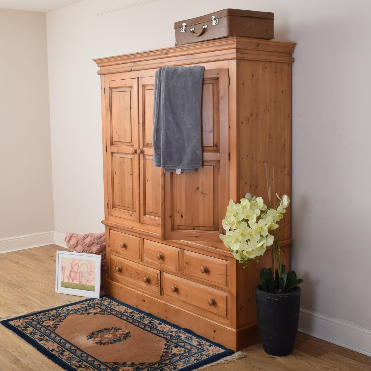 Pine Triple Wardrobe