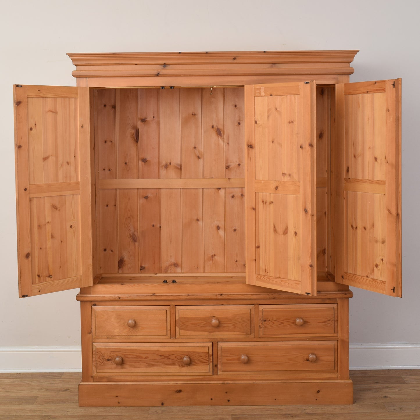 Pine Triple Wardrobe