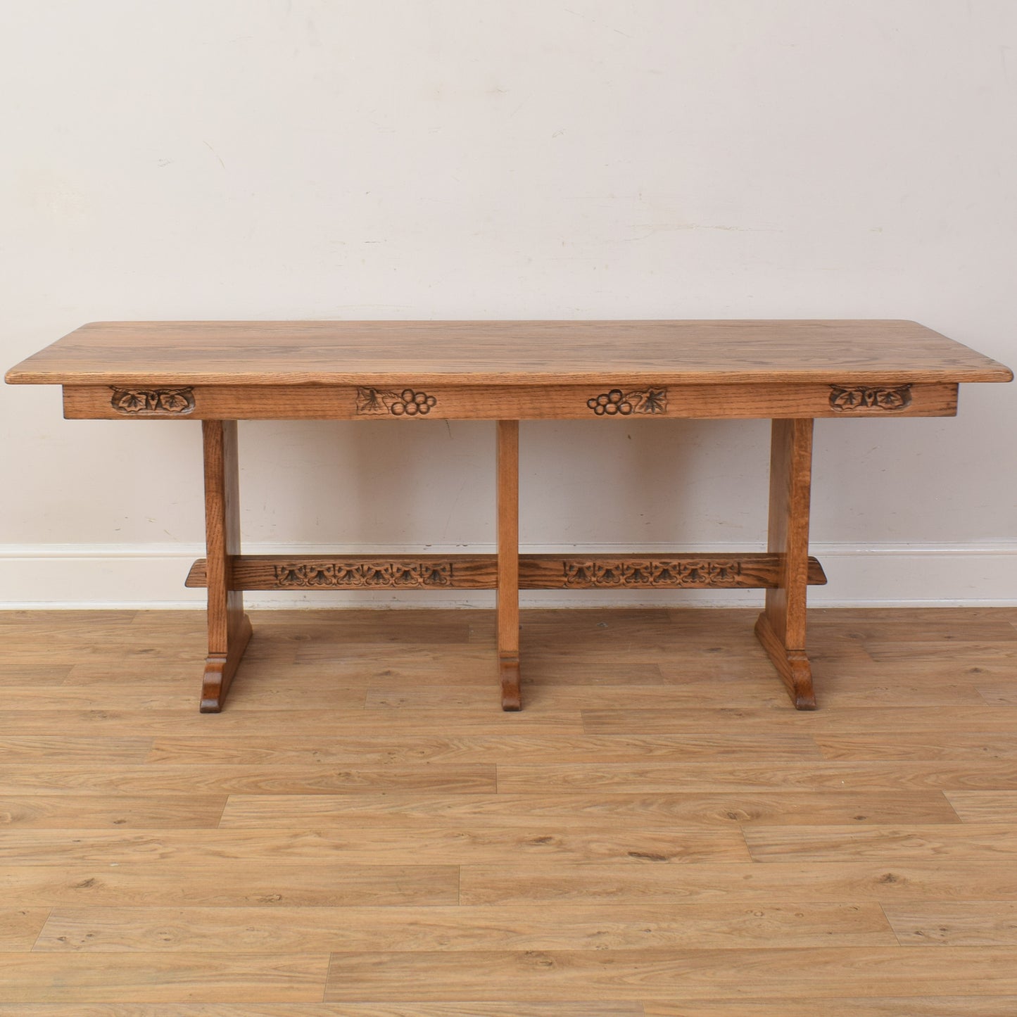 Dutch Oak Table And Six Chairs