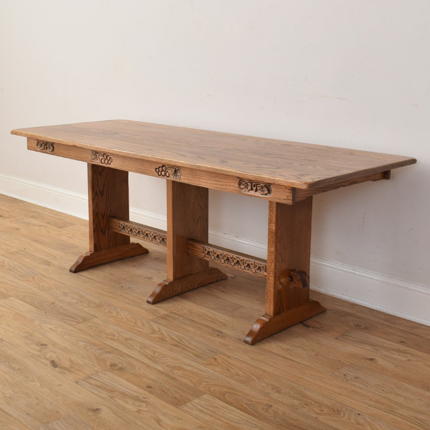 Dutch Oak Table And Six Chairs