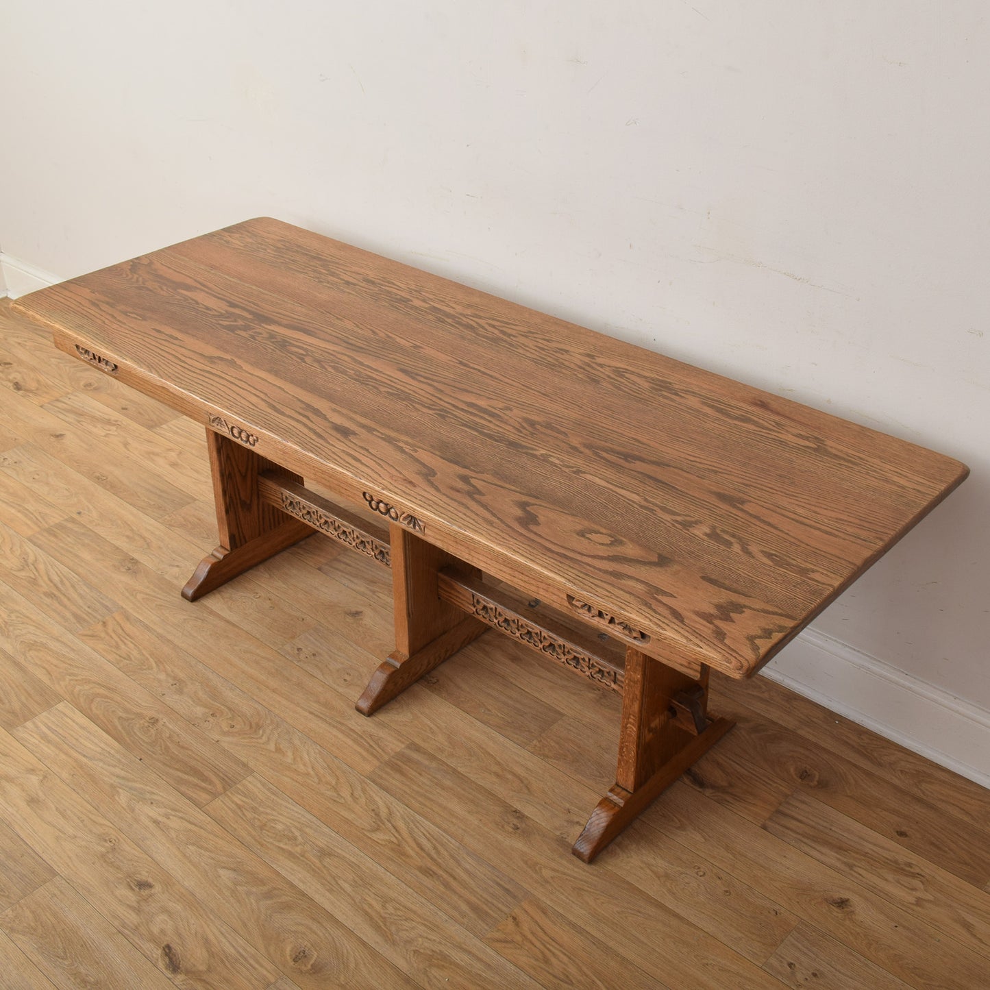 Dutch Oak Table And Six Chairs