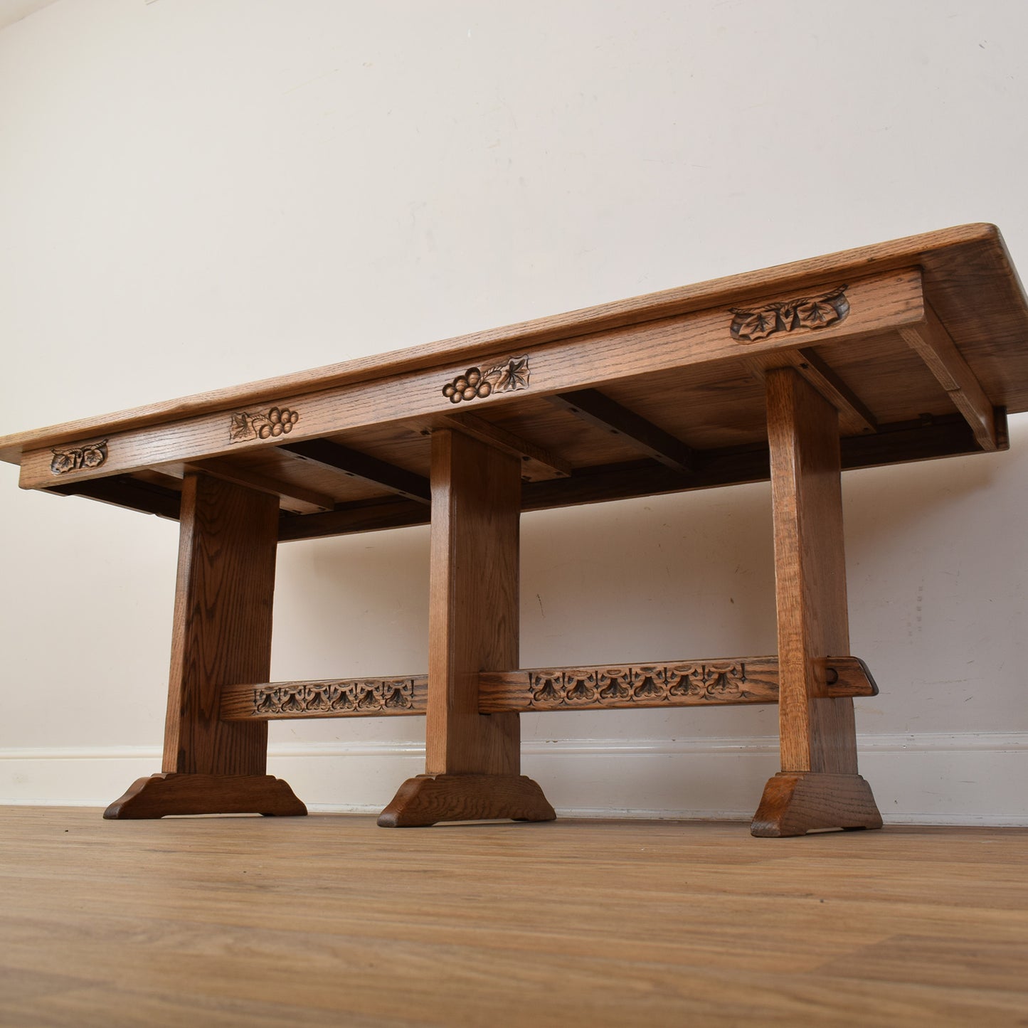 Dutch Oak Table And Six Chairs