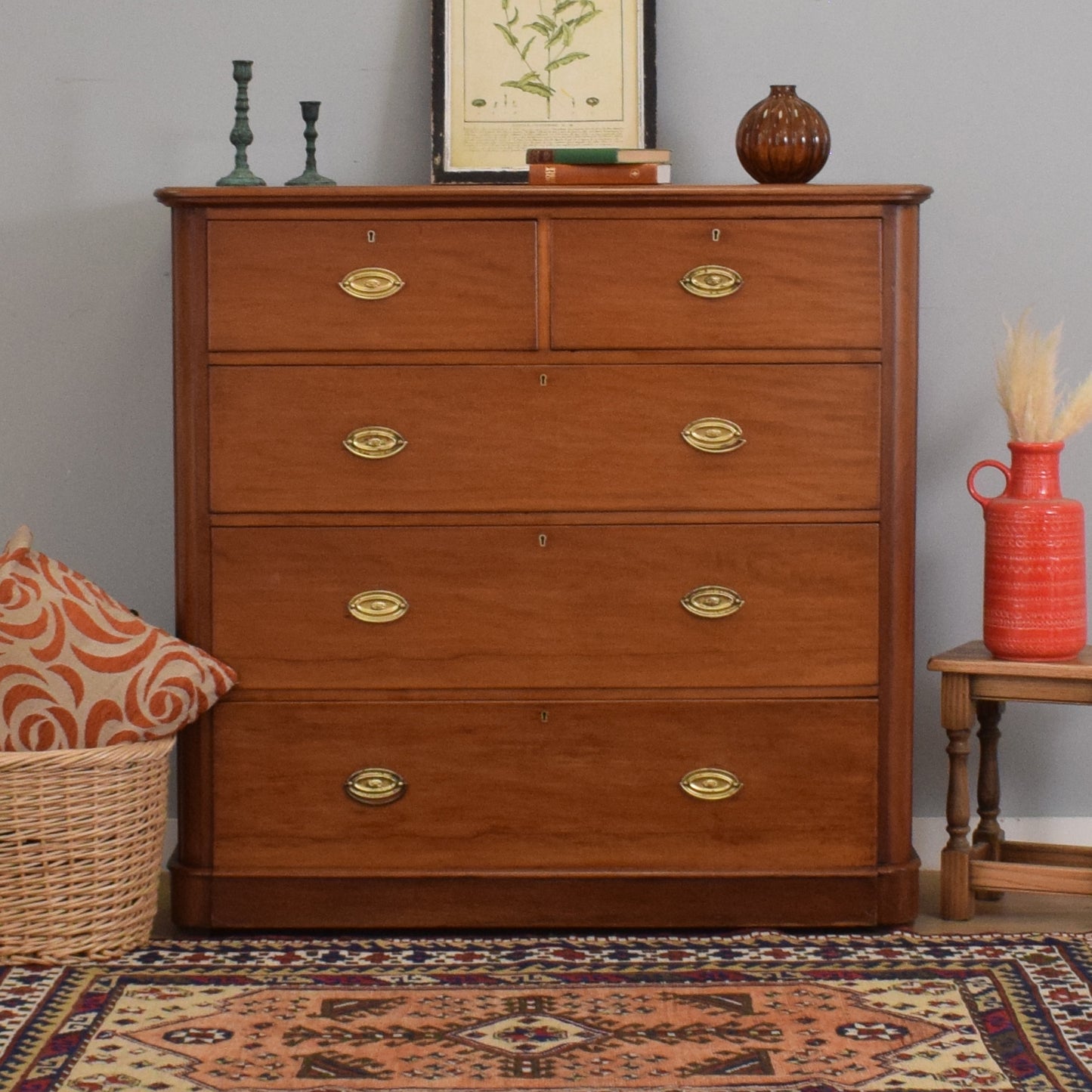 Large Restored Mahogany Chest of Drawers