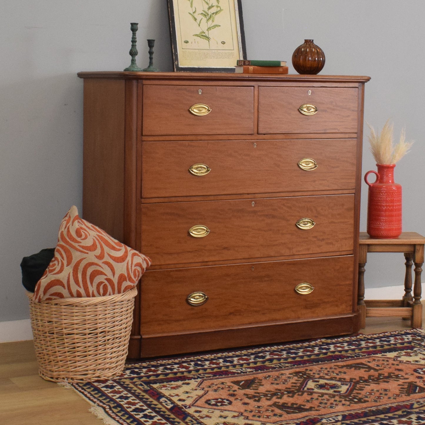 Large Restored Mahogany Chest of Drawers