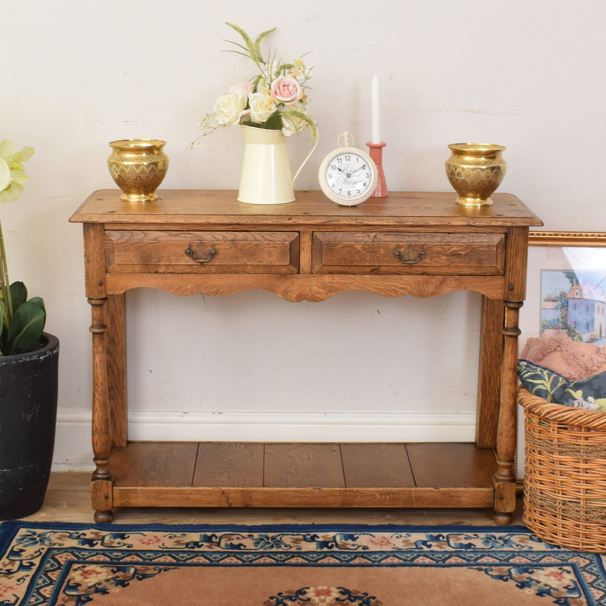 Oak Console Table