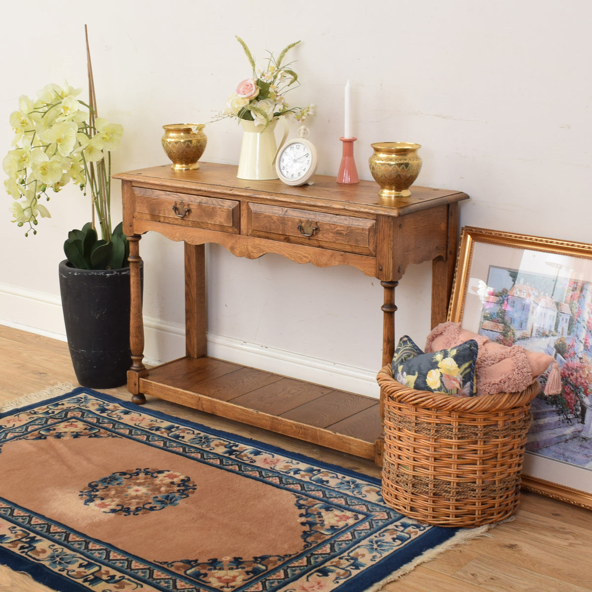 Oak Console Table