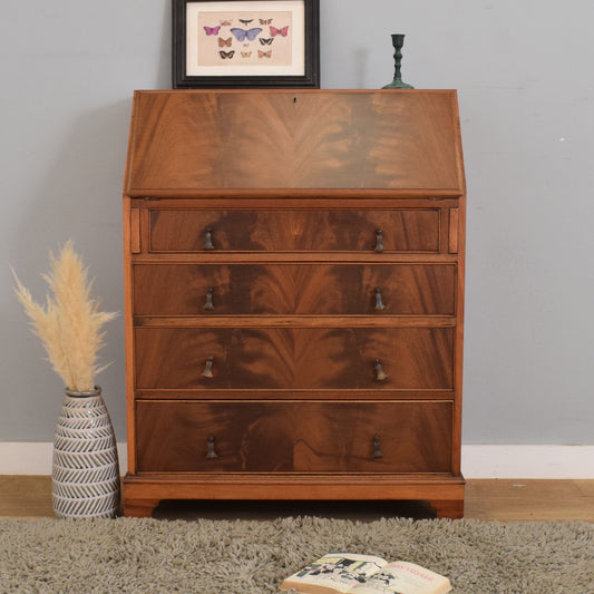 Refinished Mahogany Veneered Bureau