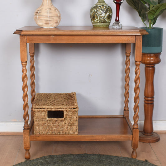 Barley Twist Oak Hall Table