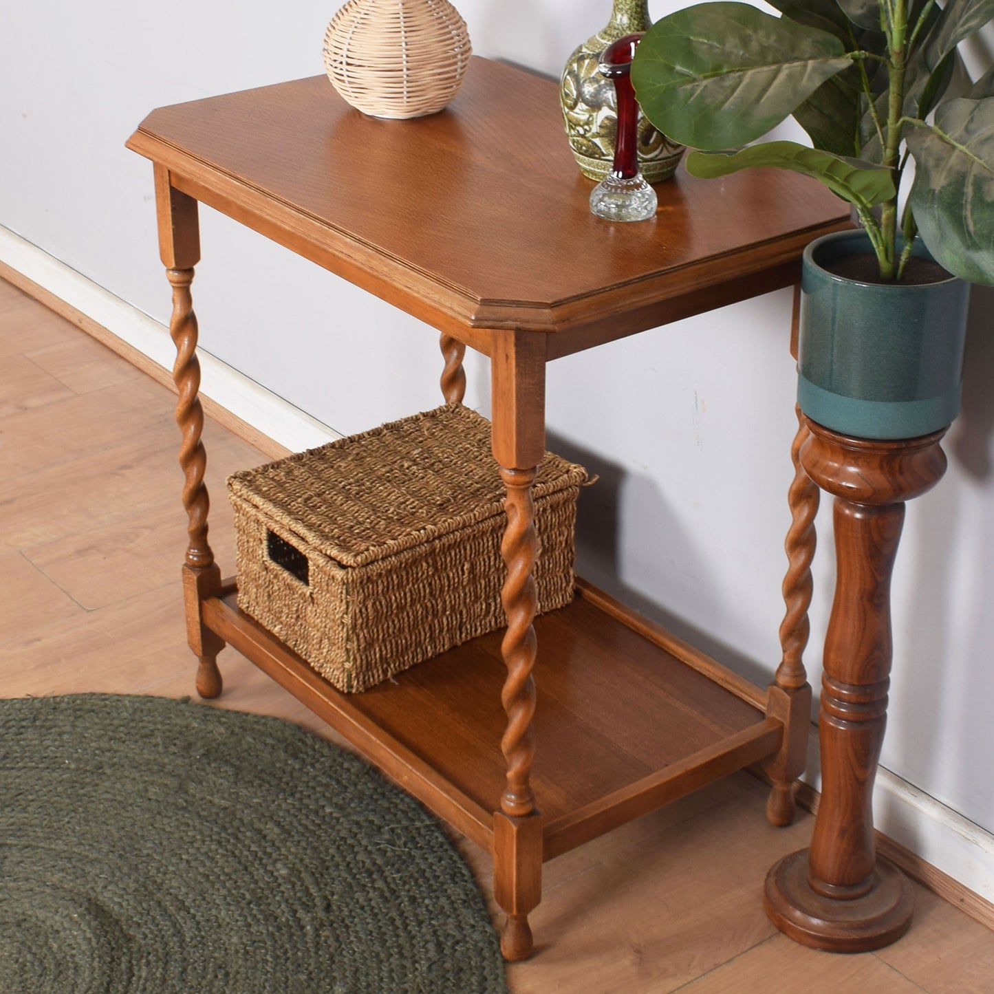 Barley Twist Oak Hall Table