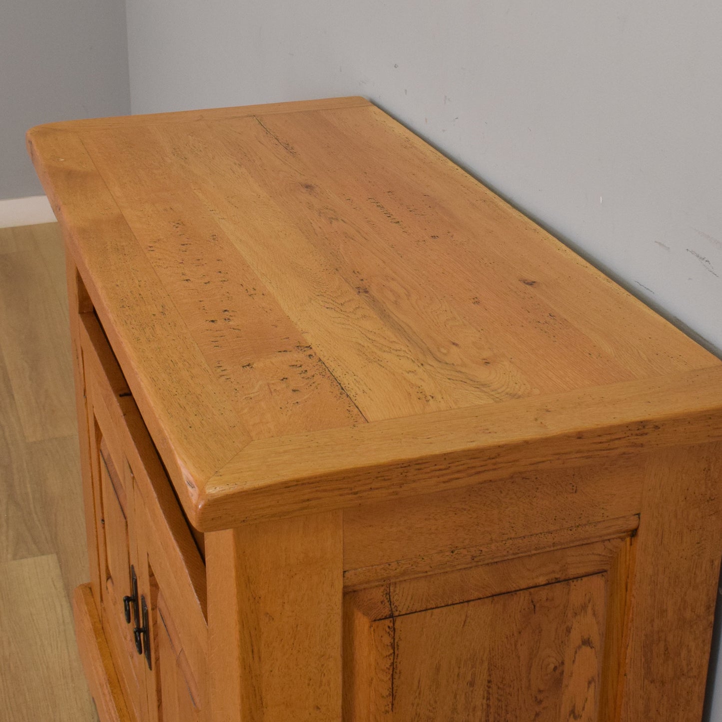 Large Solid Oak TV Cabinet