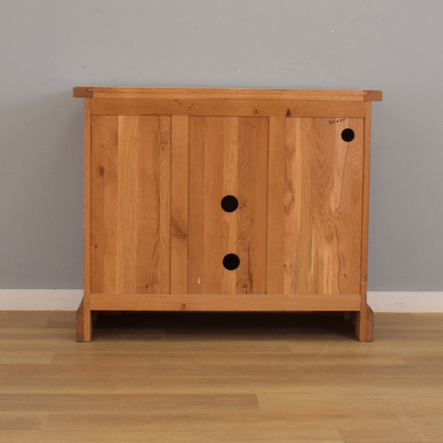 Large Solid Oak TV Cabinet