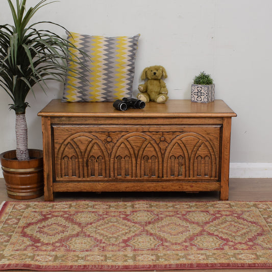 Restored Oak Blanket Box