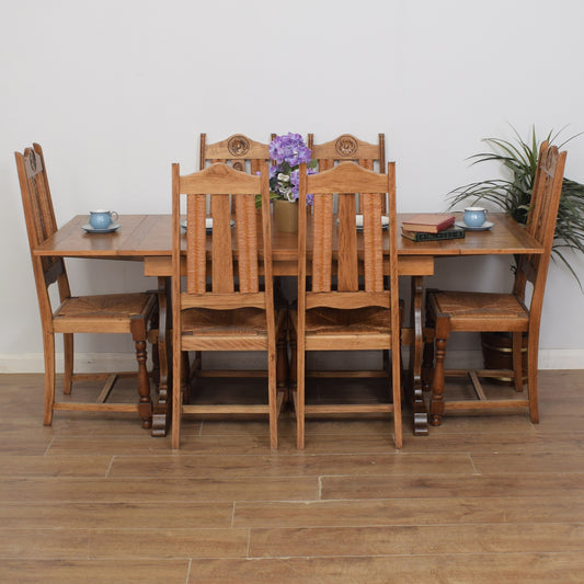 Restored Draw-Leaf Table and Six Chairs