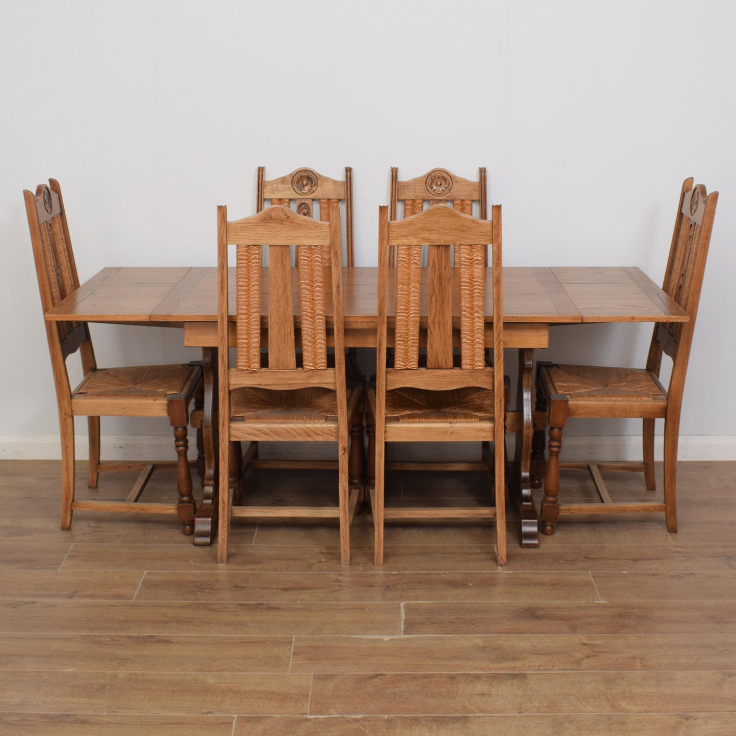 Restored Draw-Leaf Table and Six Chairs