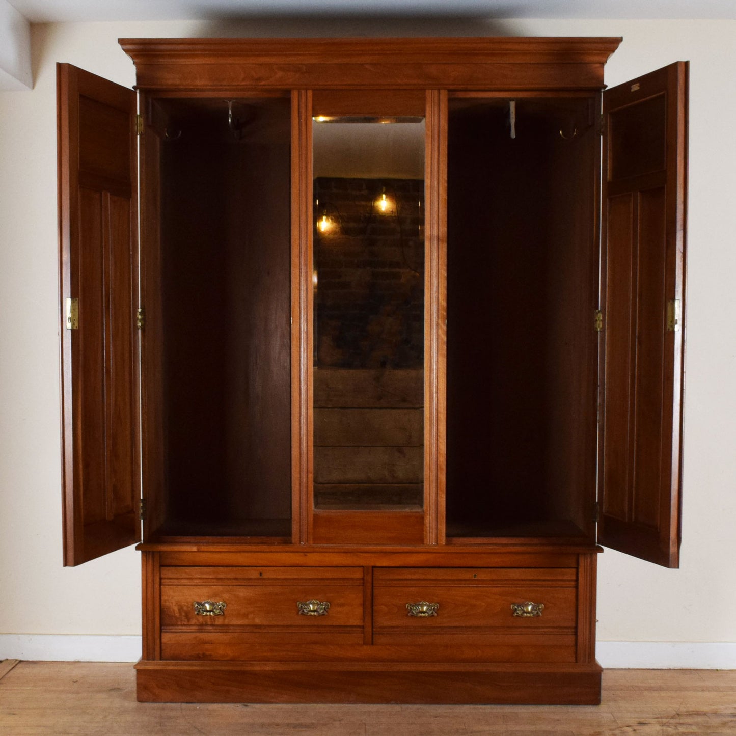 Carved Mahogany Wardrobe