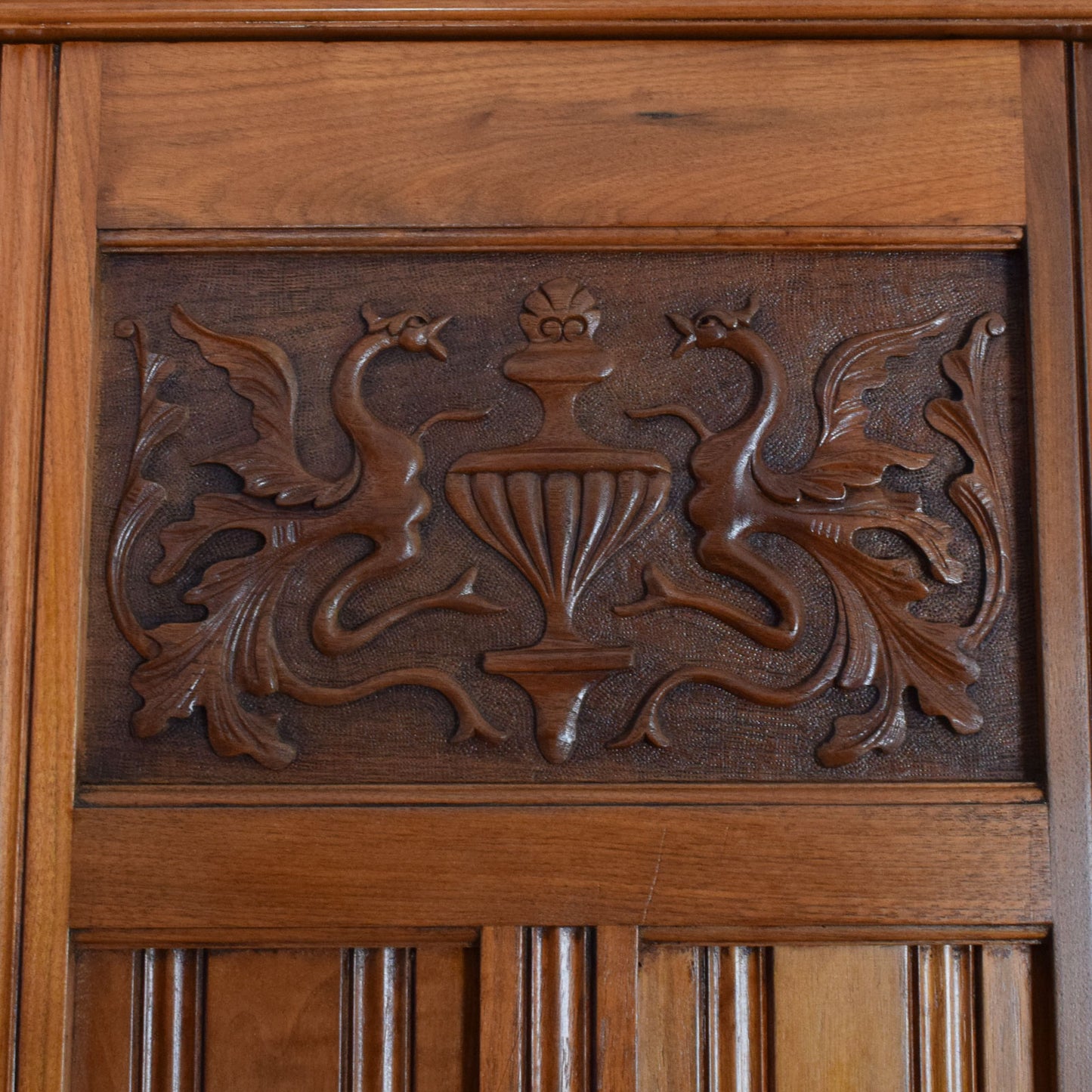 Carved Mahogany Wardrobe