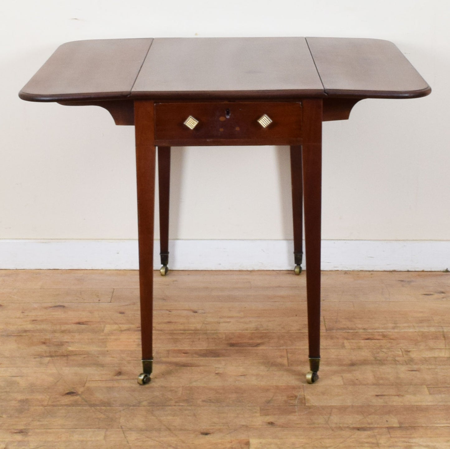 Mahogany Drop Leaf Table and Two