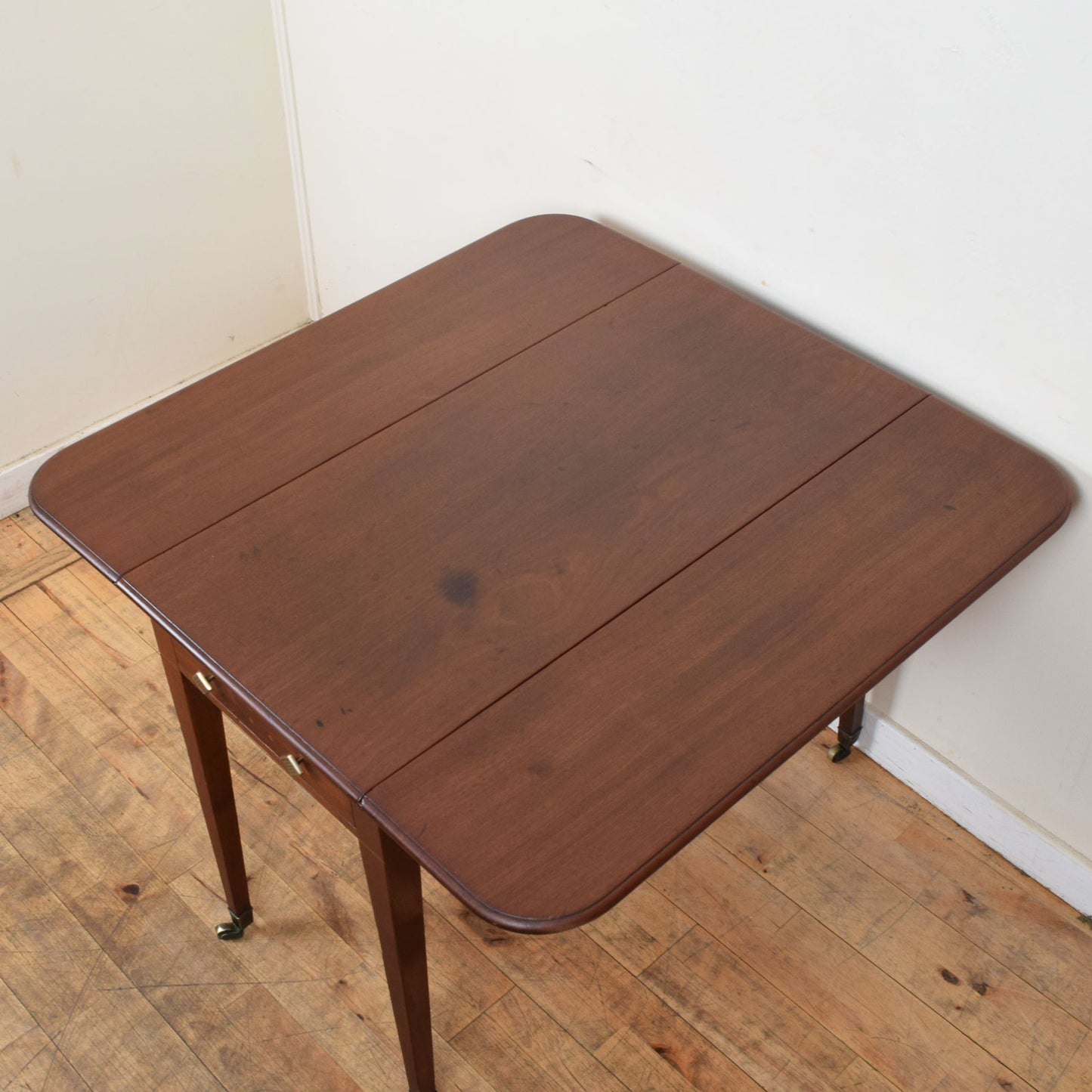 Mahogany Drop Leaf Table and Two