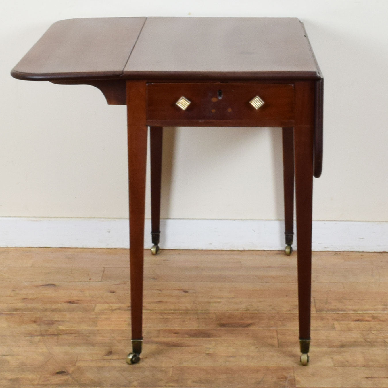 Mahogany Drop Leaf Table and Two