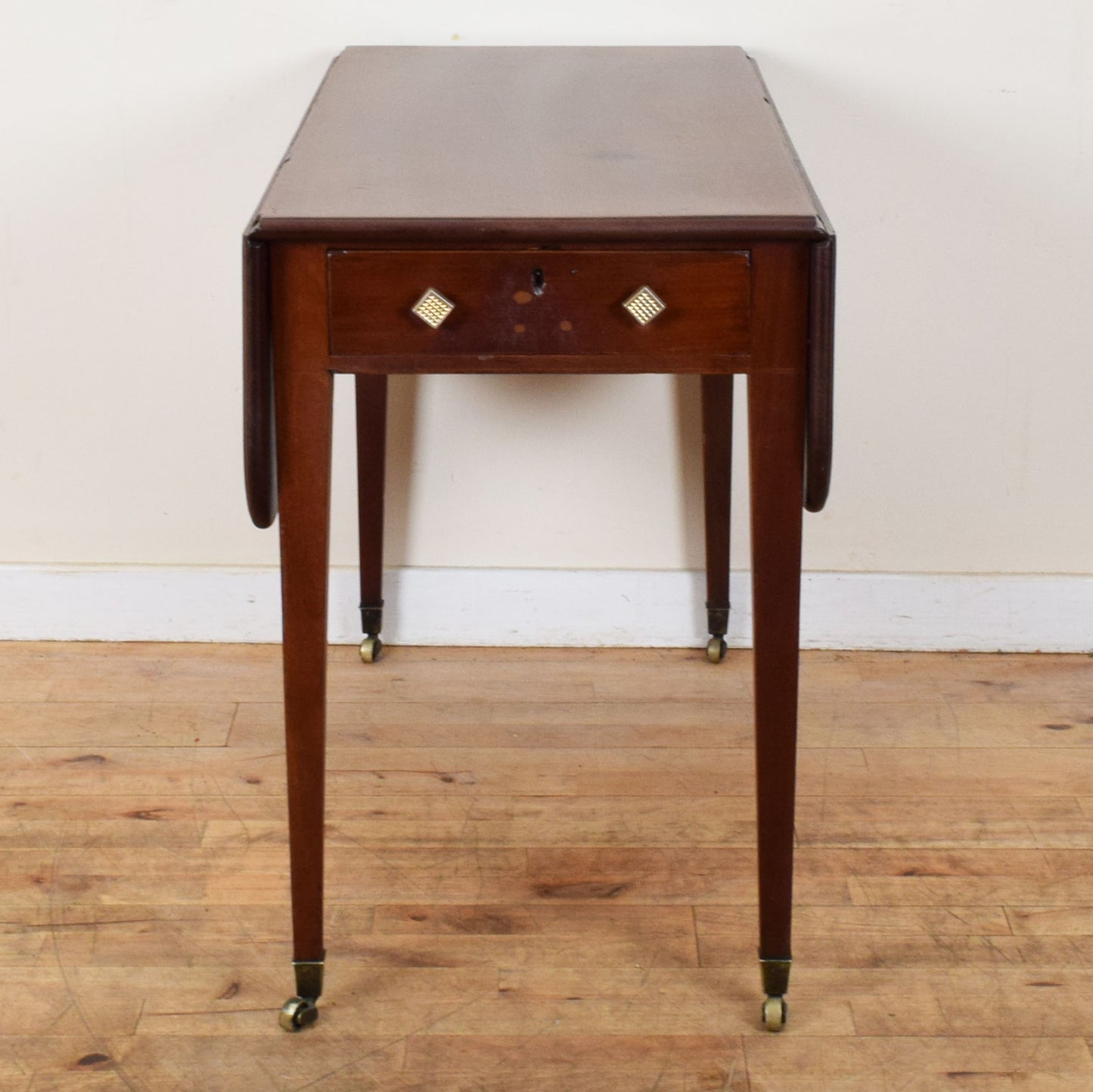 Mahogany Drop Leaf Table and Two