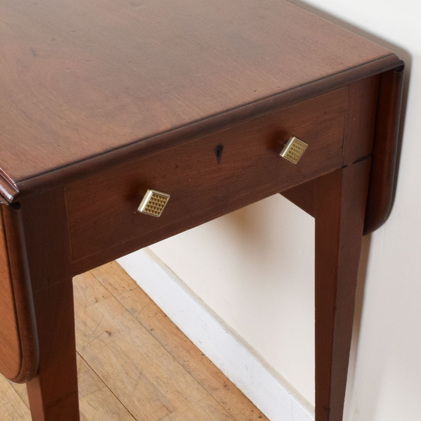 Mahogany Drop Leaf Table and Two